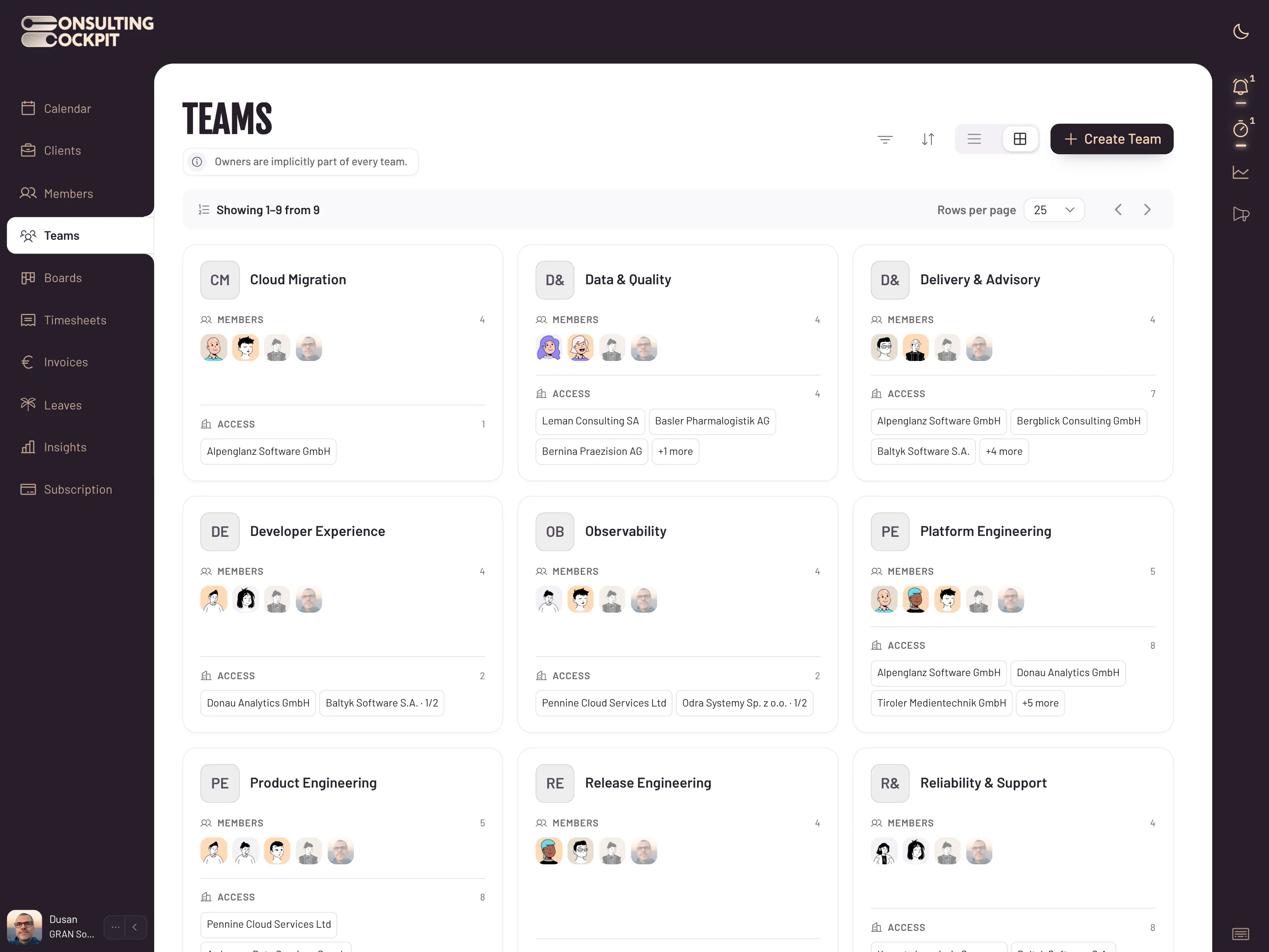 Software Agencies in Consulting Cockpit
