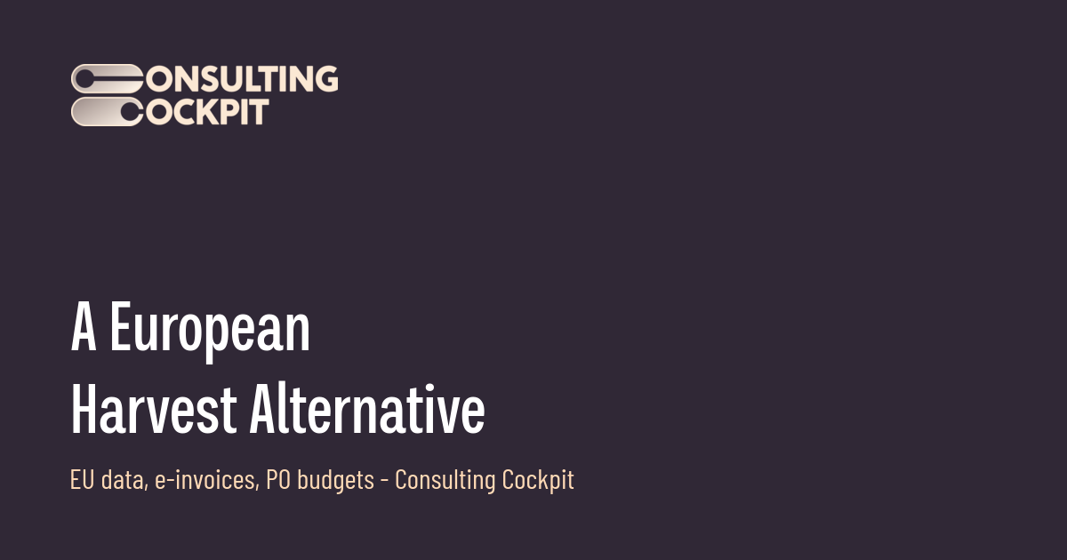 Harvest Alternative in Consulting Cockpit